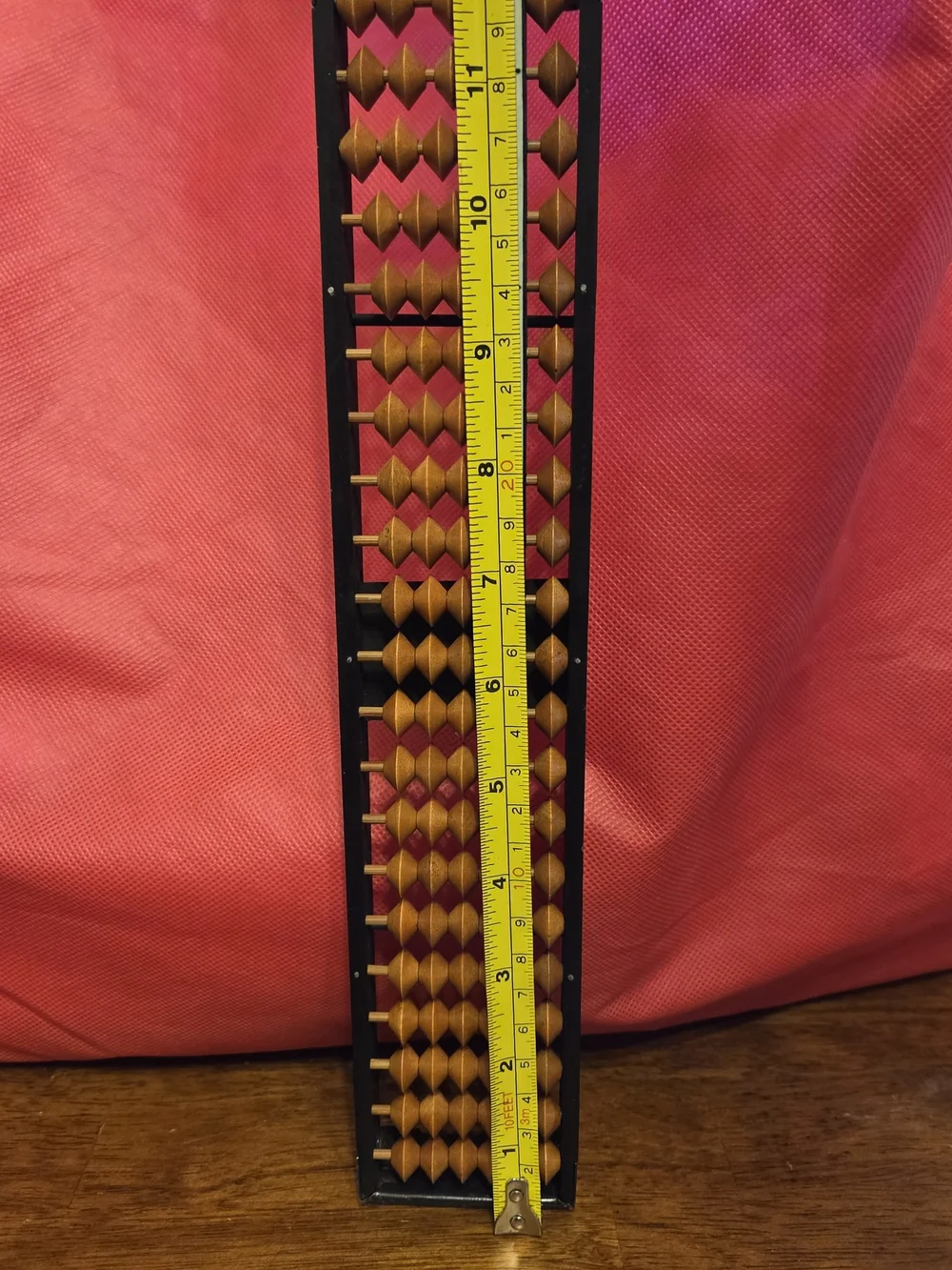 Vintage Wooden Abacus - 15 Column Traditional Chinese Soroban Calculator - Educa